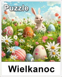 Puzzle Wielkanocne Easter Rabbit meadow