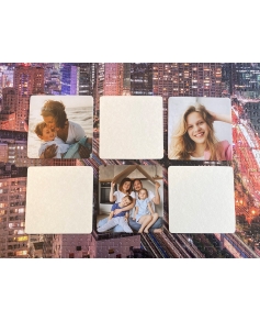 6 podkładek 9x9cm pod kubek z kotami akwarela