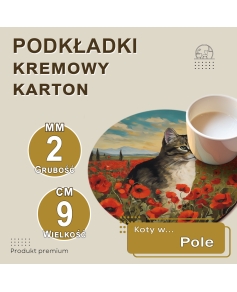 6 podkładek 9cm pod kubek z...