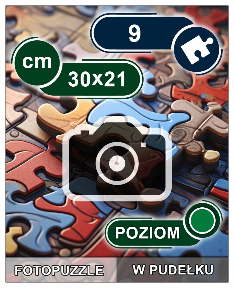 Fotopuzzle 9 elementów w pudełku, 30x21 cm