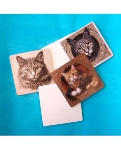 6 podkładek 9x9cm pod kubek z kotami picasso