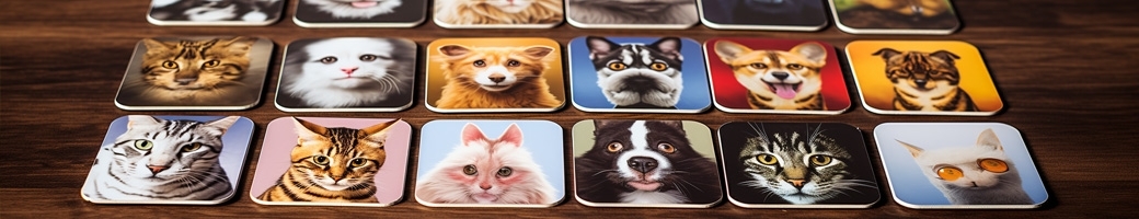 Podkładki ze zwierzętami, drewniane oraz kartonowe - sklep internetowy